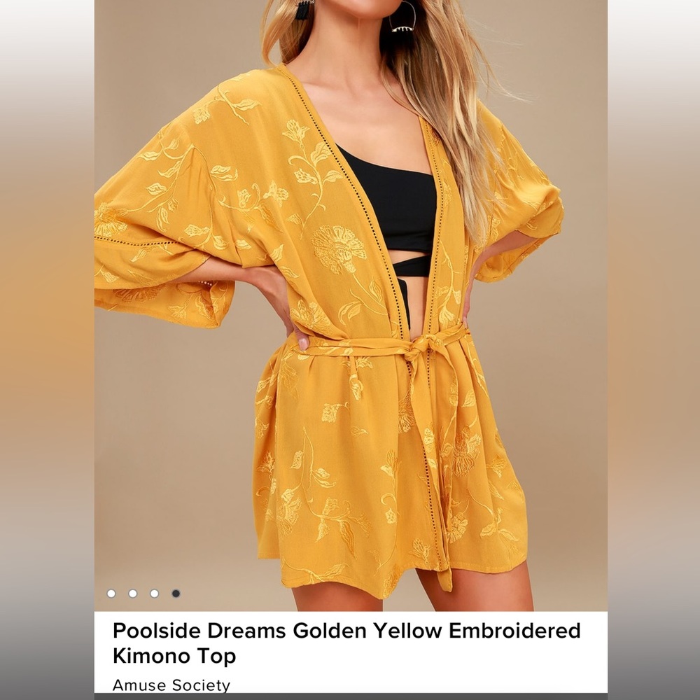 Amuse Sociery marigold kimono top